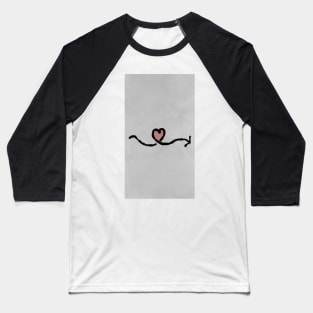 Heartbeat Symbol Tattoo Baseball T-Shirt